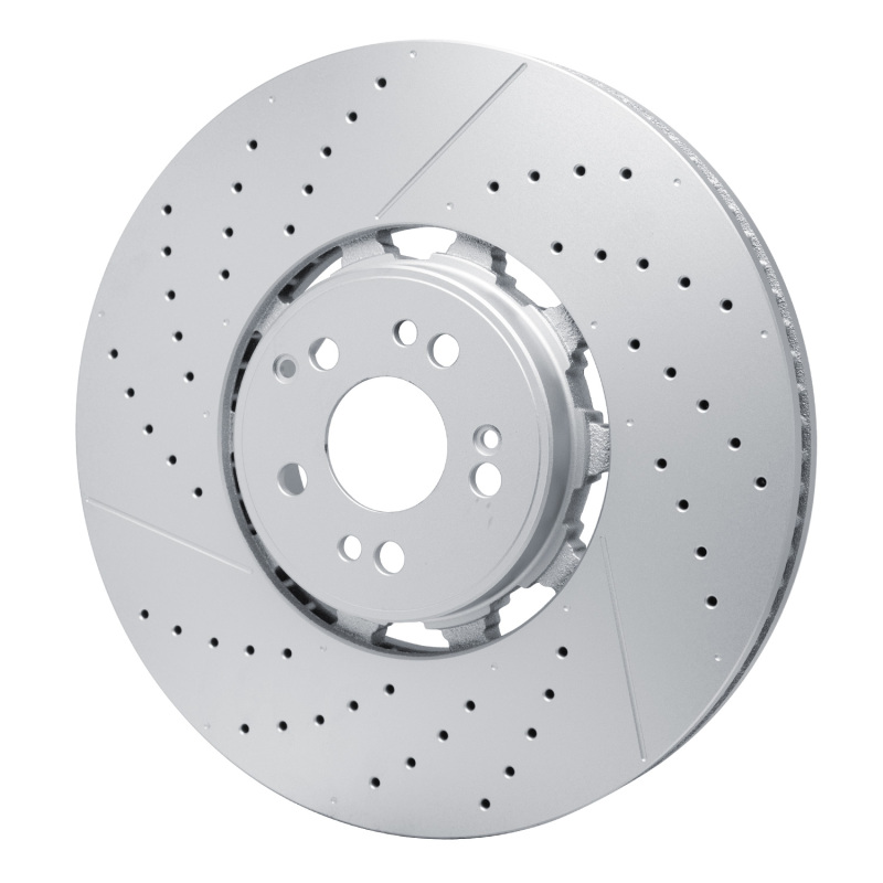 Mercedes-Benz Gls63 AMG Brake Rotor (1) - Front - R1 Concepts - Drilled & Slotted Geo-Carbon - `21-`25